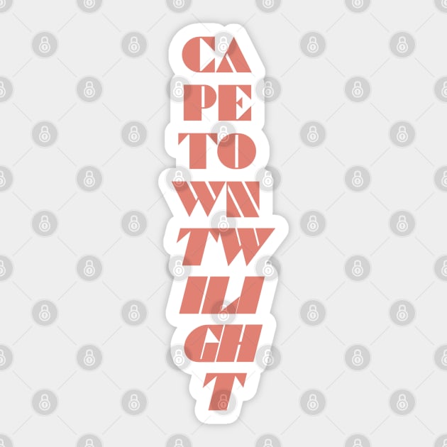 Cape town twilight aesthetic retro design Sticker by Blueberry Pie 